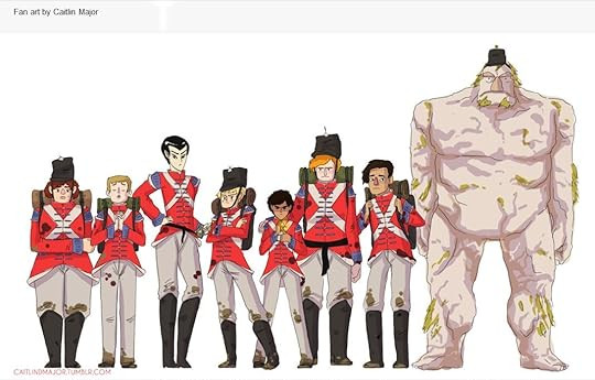 Drawing of the characters from the show